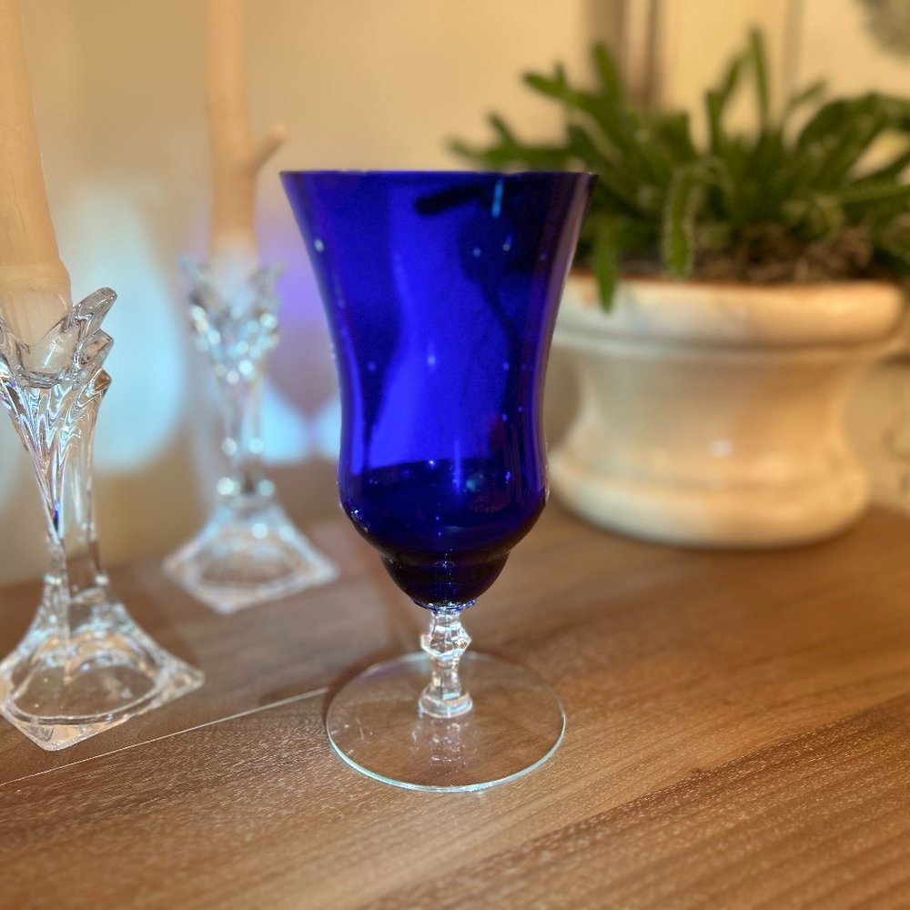 Louie Cobalt Blue Goblets